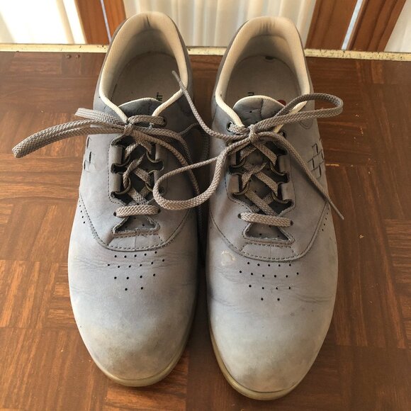 SAS Gray Leather 9 1/2 S Woman's Lace Up Shoes Tripad Comfort - Picture 3 of 6